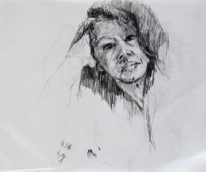 Charcoal Nancy by Priscilla Fossek