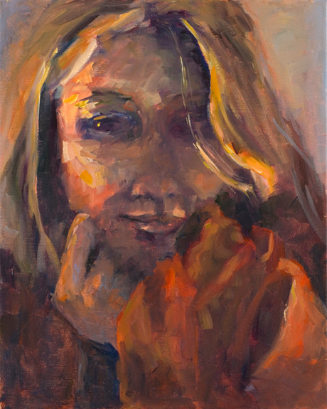 Girl Keeping Warm by Priscilla Fossek